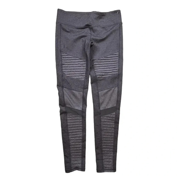 ALO YOGA High Rise Moto Leggings In Stormy Heather Gray - Picture 8 of 16